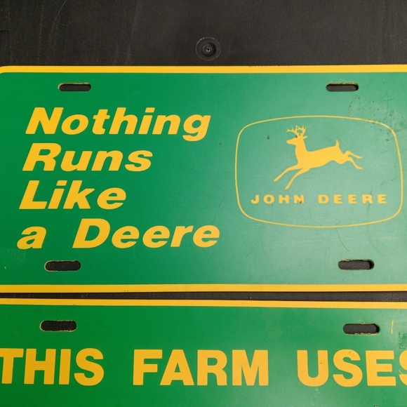 John Deere Other Vintage John Deere License Plates Poshmark